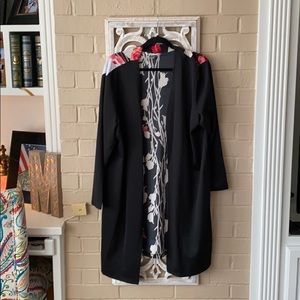 Mid length open front jacket